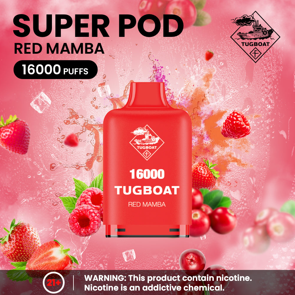 Tugboat 16k puff refill pod